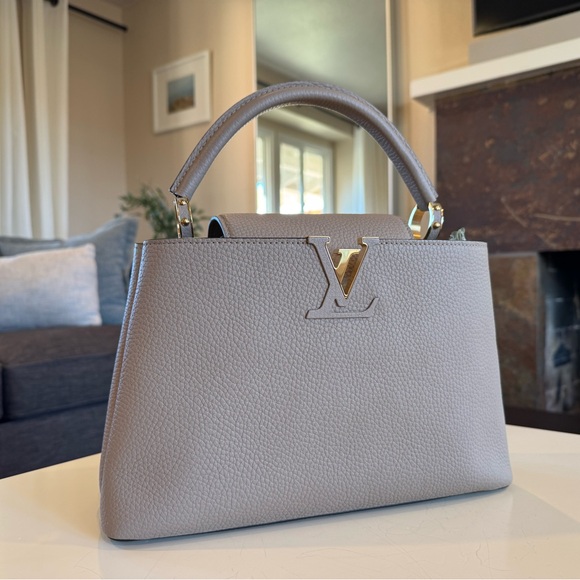 Louis Vuitton LV Monogram Authentic Capucines MM Galet Handbag Retail $7,700 - Picture 10 of 16